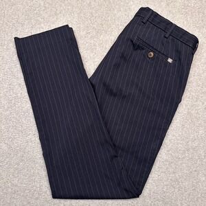Peter Millar Ralston Performance Trouser Pants 34x32 FITS 33x31 Blue Pinstripe